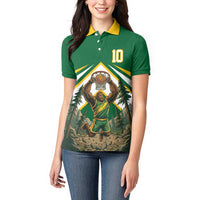 Custom Bigfoot Dunk and Mountain Forests Women Polo Shirt