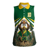 Custom Bigfoot Dunk and Mountain Forests Women Sleeveless Polo Shirt