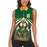 Custom Bigfoot Dunk and Mountain Forests Women Sleeveless Polo Shirt