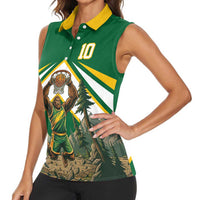 Custom Bigfoot Dunk and Mountain Forests Women Sleeveless Polo Shirt