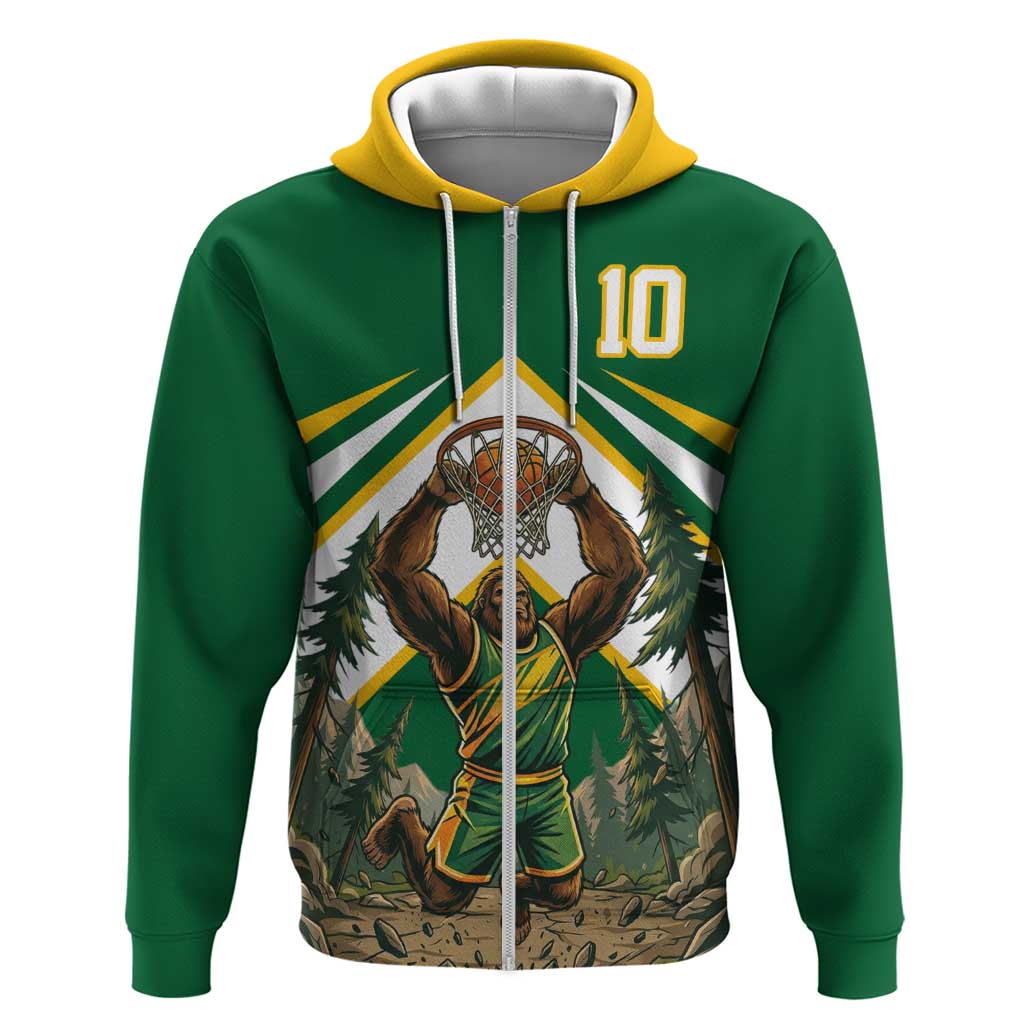 Custom Bigfoot Dunk and Mountain Forests Zip Hoodie
