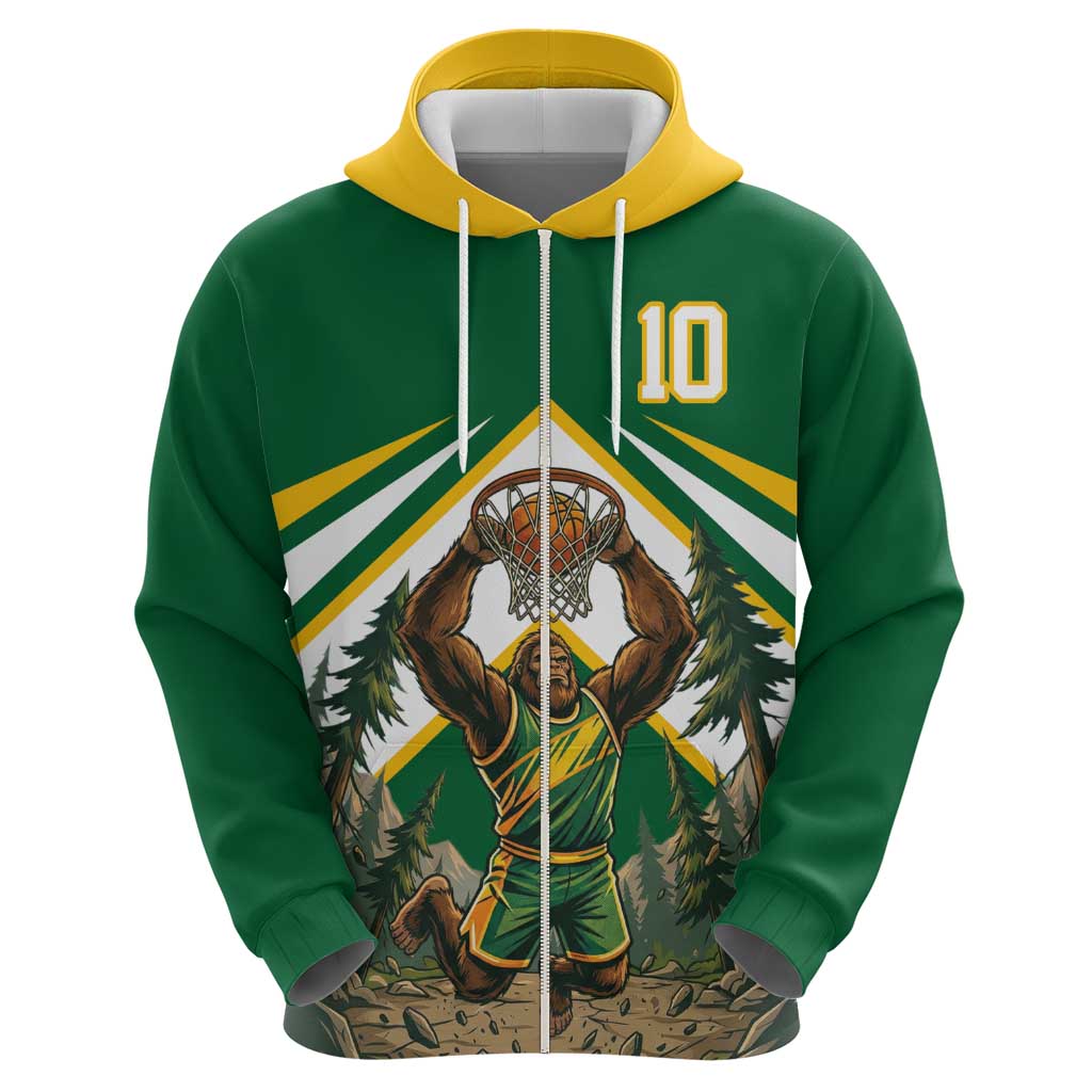 Custom Bigfoot Dunk and Mountain Forests Zip Hoodie