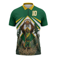 Custom Bigfoot Dunk and Mountain Forests Zipper Polo Shirt