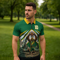 Custom Bigfoot Dunk and Mountain Forests Zipper Polo Shirt