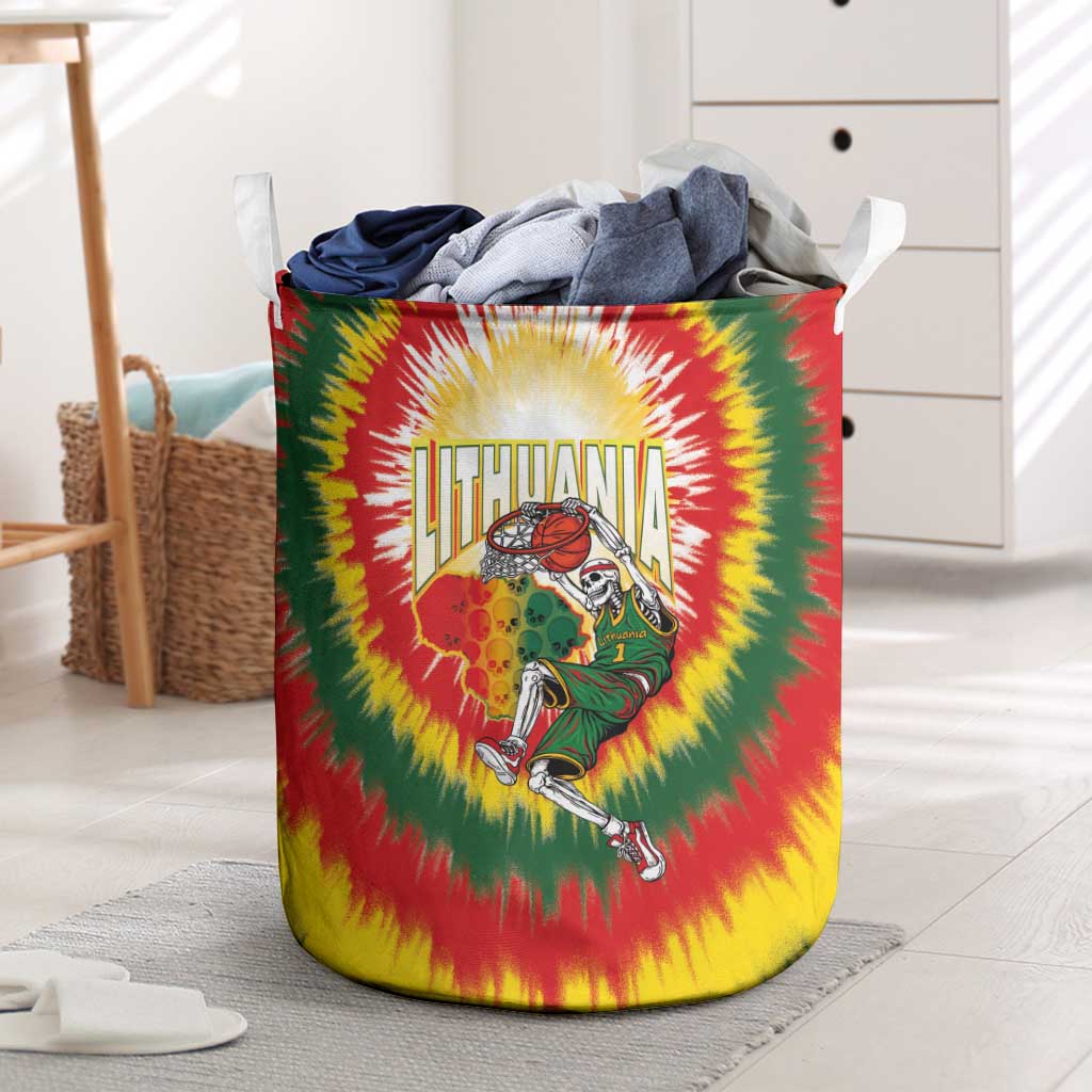 Lithuania-Skeleton Power Dunk Laundry Basket Tie Dye Style
