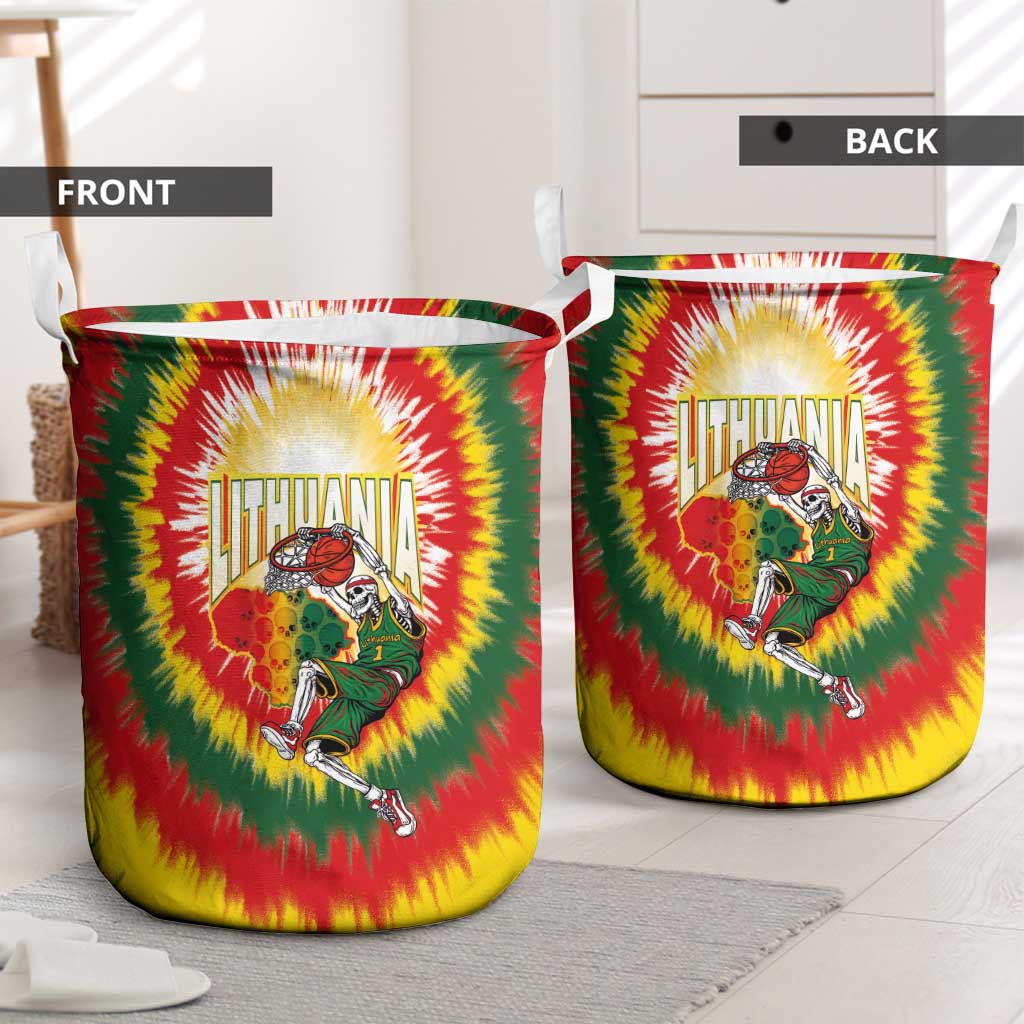 Lithuania-Skeleton Power Dunk Laundry Basket Tie Dye Style