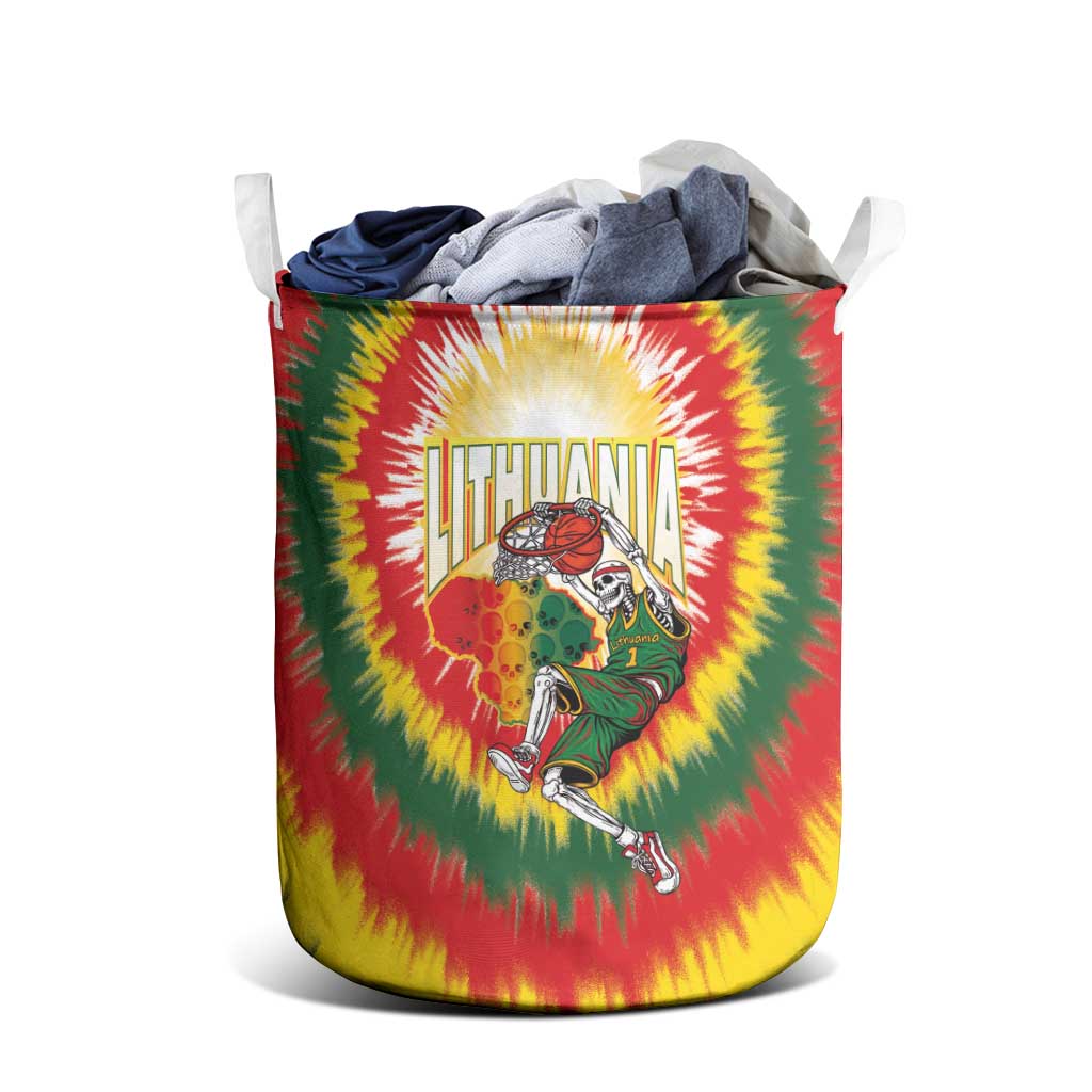 Lithuania-Skeleton Power Dunk Laundry Basket Tie Dye Style