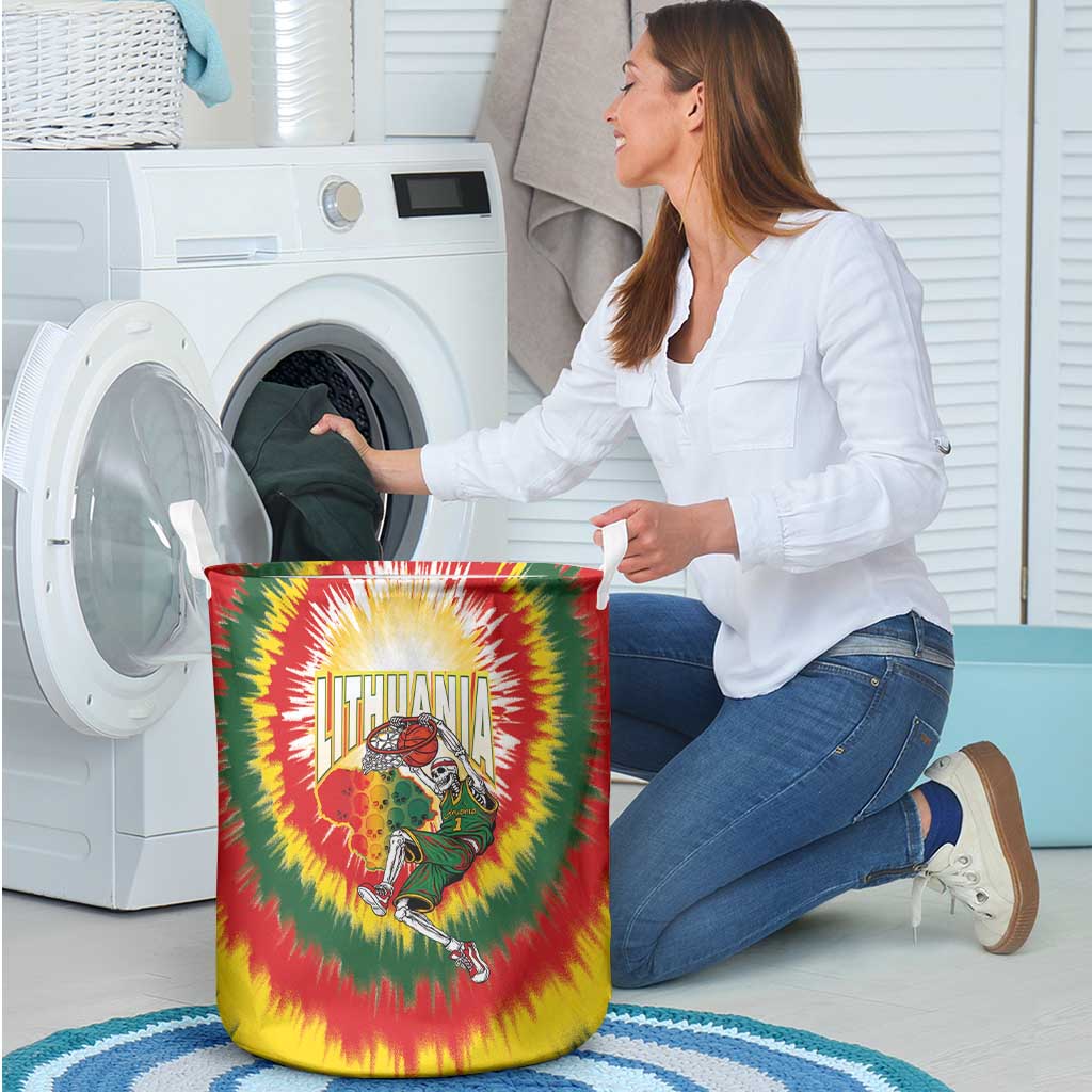 Lithuania-Skeleton Power Dunk Laundry Basket Tie Dye Style