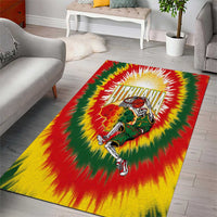 Lithuania-Skeleton Power Dunk Area Rug Tie Dye Style