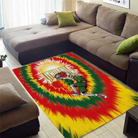 Lithuania-Skeleton Power Dunk Area Rug Tie Dye Style