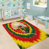 Lithuania-Skeleton Power Dunk Area Rug Tie Dye Style