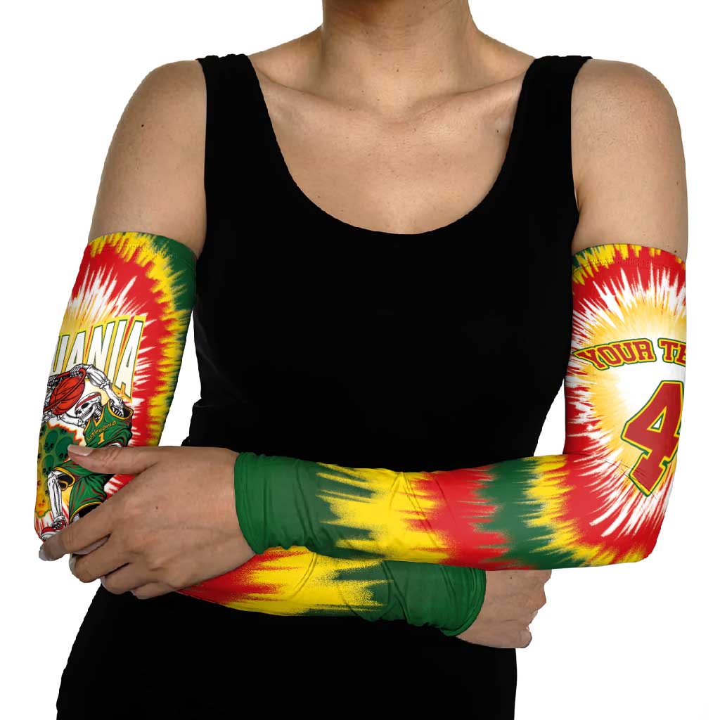 Custom Lithuania-Skeleton Power Dunk Arm Sleeves Tie Dye Style