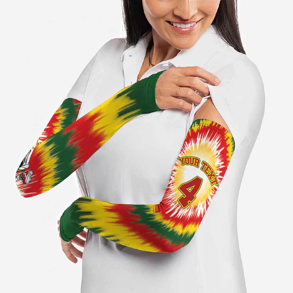 Custom Lithuania-Skeleton Power Dunk Arm Sleeves Tie Dye Style