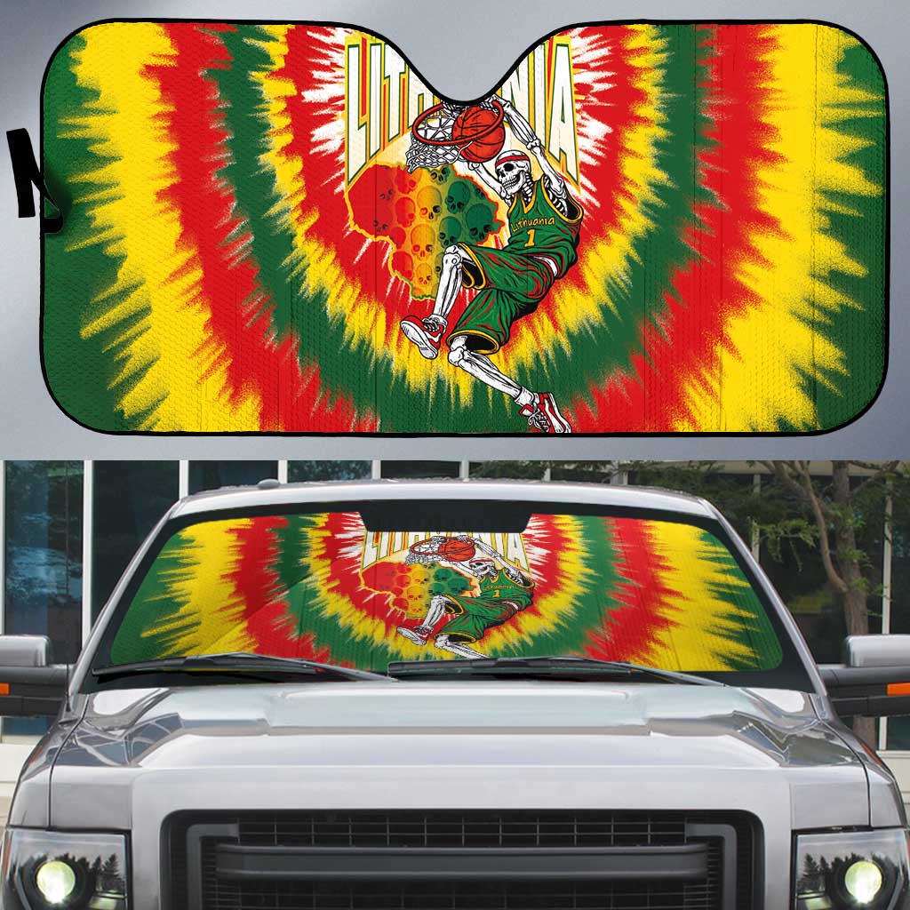 Lithuania-Skeleton Power Dunk Auto Sun Shade Tie Dye Style