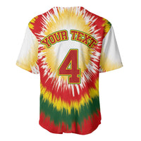 Custom Lithuania-Skeleton Power Dunk Baseball Jersey Tie Dye Style
