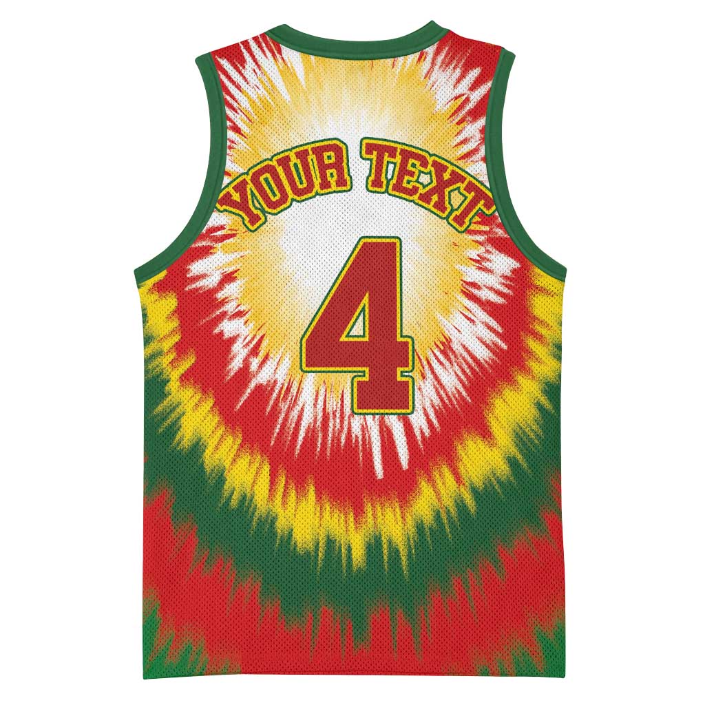 Custom Lithuania-Skeleton Power Dunk Basketball Jersey Tie Dye Style
