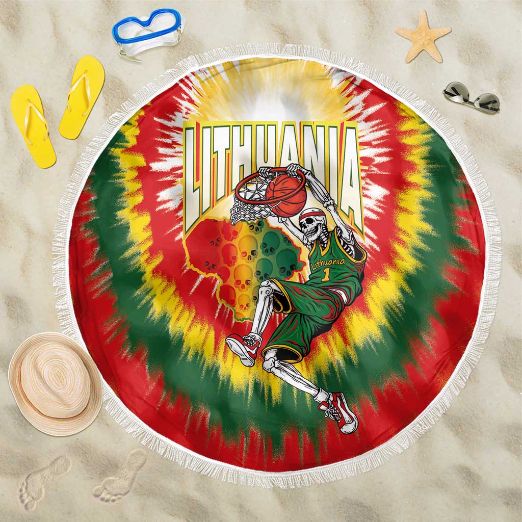 Lithuania-Skeleton Power Dunk Beach Blanket Tie Dye Style