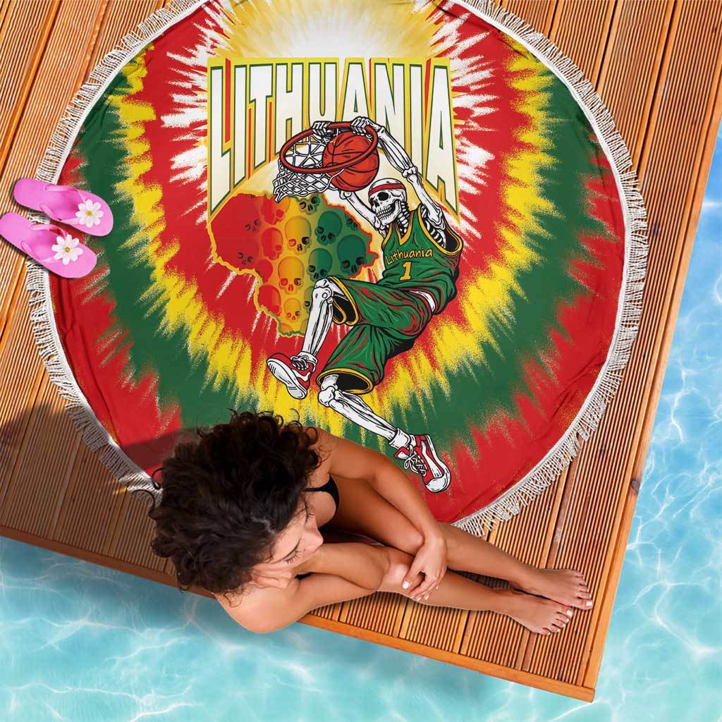 Lithuania-Skeleton Power Dunk Beach Blanket Tie Dye Style
