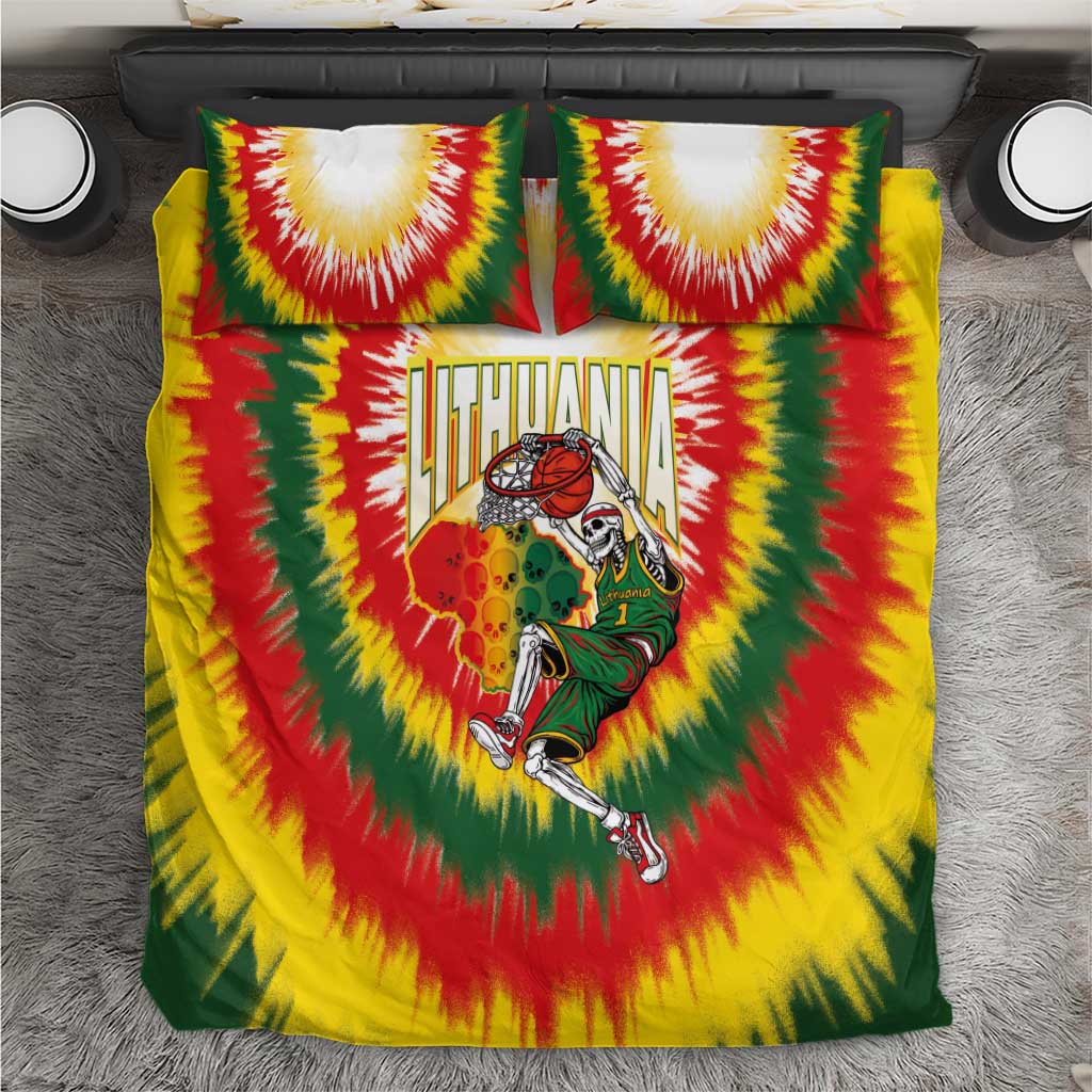 Lithuania-Skeleton Power Dunk Bedding Set Tie Dye Style