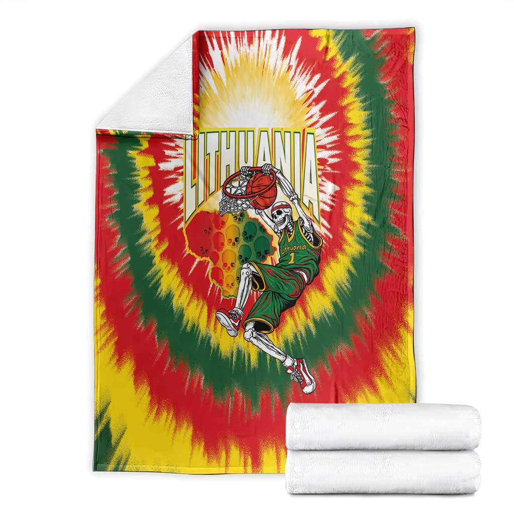 Lithuania-Skeleton Power Dunk Blanket Tie Dye Style