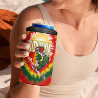 Custom Lithuania-Skeleton Power Dunk 4 in 1 Can Cooler Tumbler Tie Dye Style