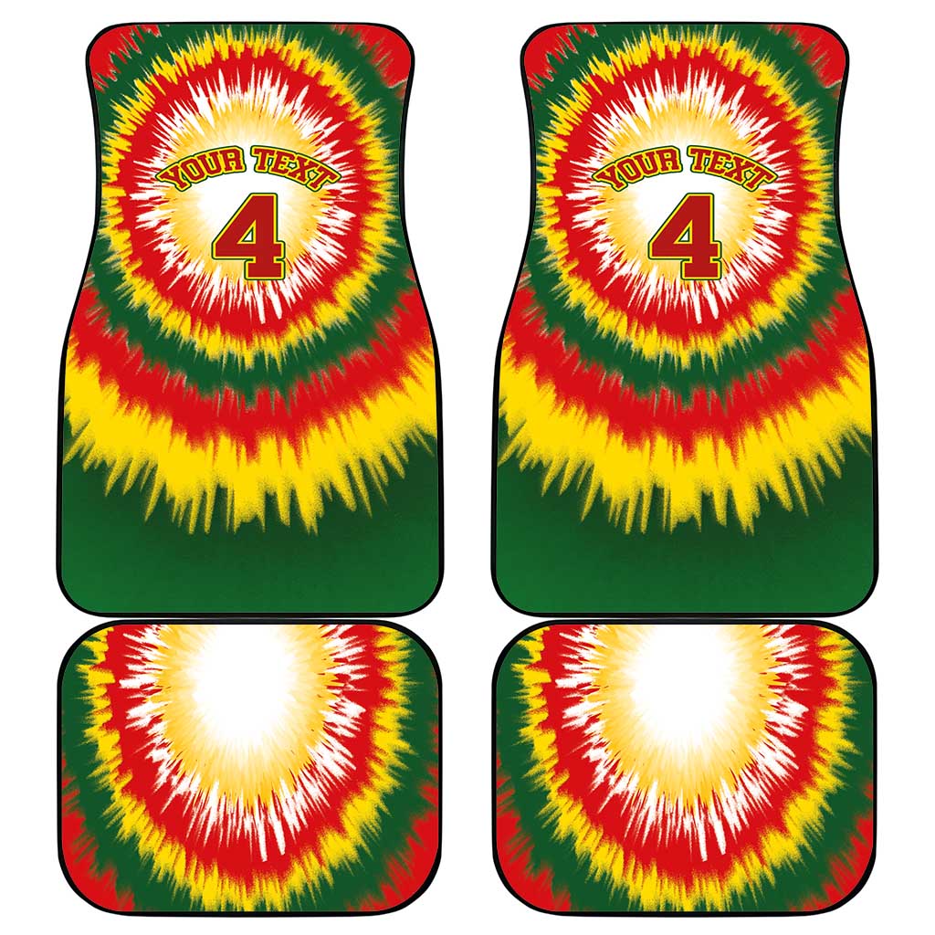 Custom Lithuania-Skeleton Power Dunk Car Mats Tie Dye Style