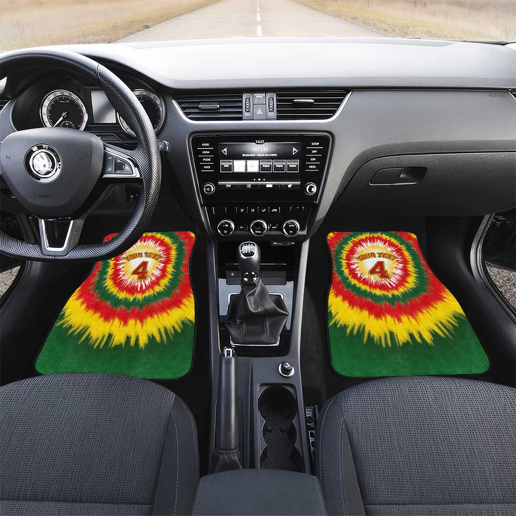 Custom Lithuania-Skeleton Power Dunk Car Mats Tie Dye Style
