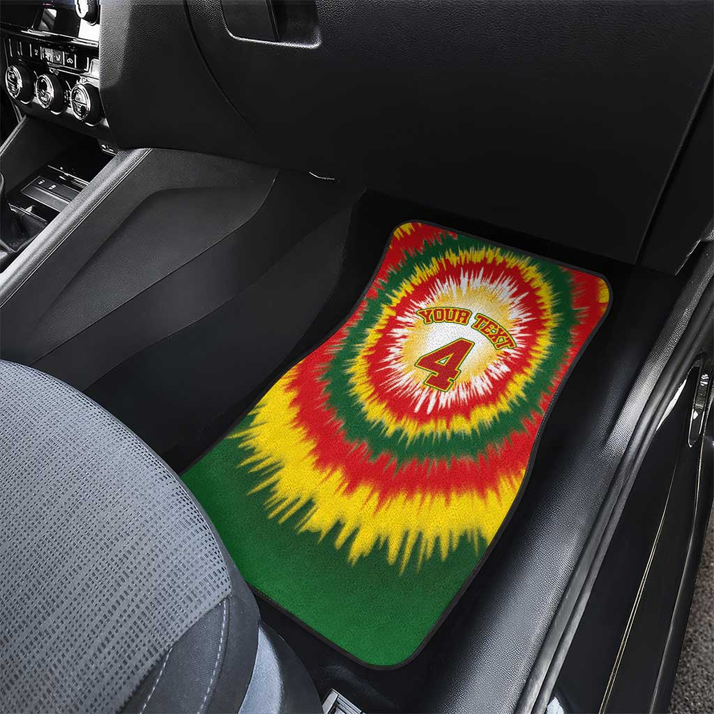 Custom Lithuania-Skeleton Power Dunk Car Mats Tie Dye Style