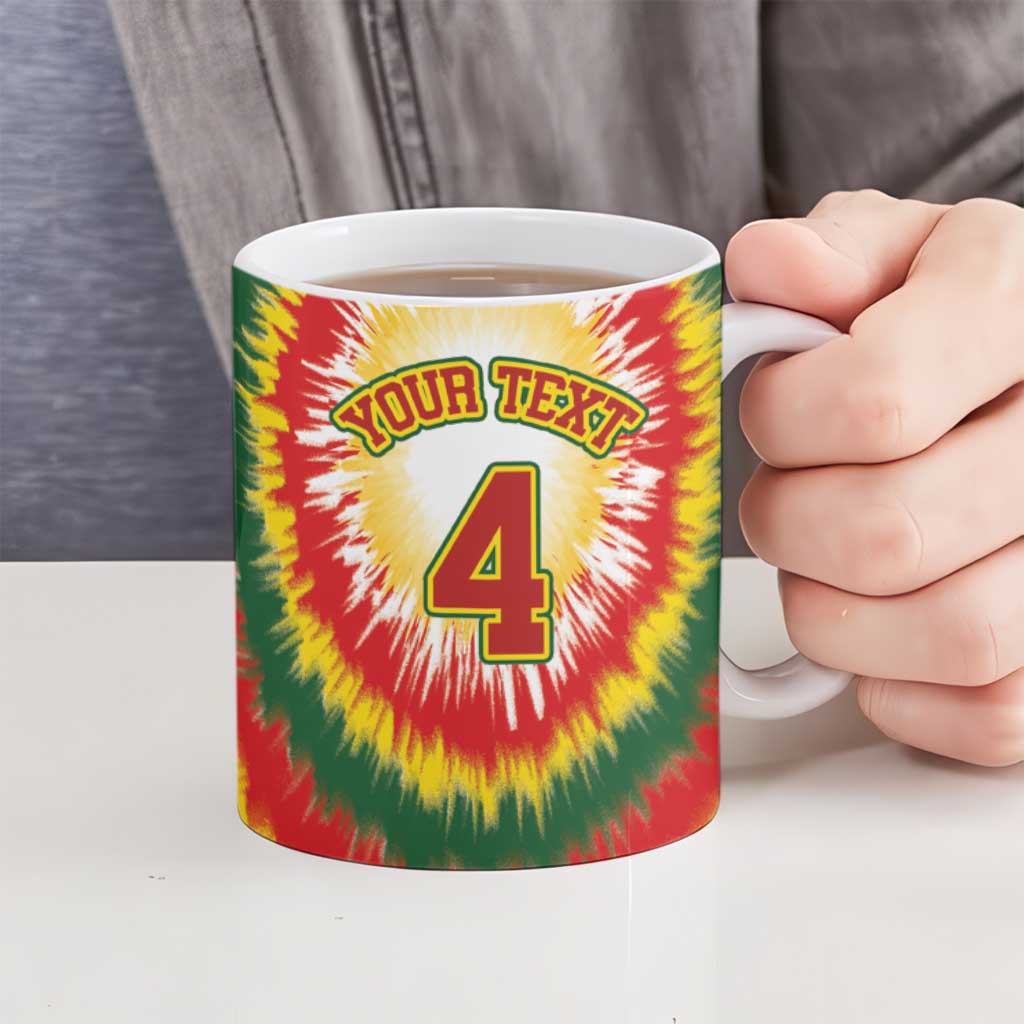 Custom Lithuania-Skeleton Power Dunk Ceramic Mug Tie Dye Style