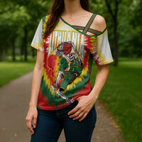 Custom Lithuania-Skeleton Power Dunk Cross Shoulder Shirt Tie Dye Style