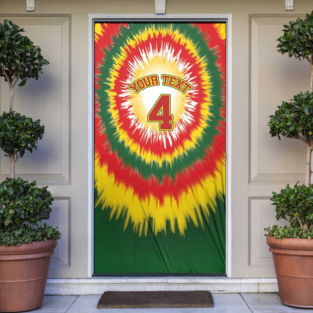 Custom Lithuania-Skeleton Power Dunk Door Cover Tie Dye Style