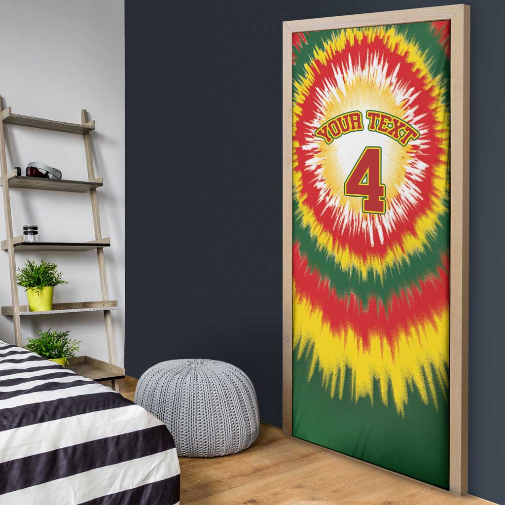 Custom Lithuania-Skeleton Power Dunk Door Cover Tie Dye Style