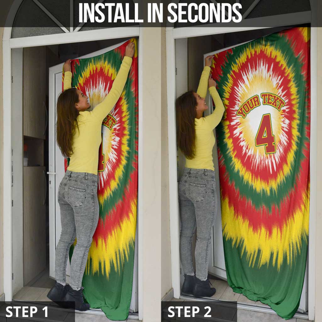 Custom Lithuania-Skeleton Power Dunk Door Cover Tie Dye Style