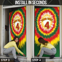 Custom Lithuania-Skeleton Power Dunk Door Cover Tie Dye Style