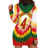 Custom Lithuania-Skeleton Power Dunk Hoodie Dress Tie Dye Style