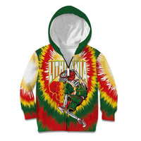 Custom Lithuania-Skeleton Power Dunk Kid Hoodie Tie Dye Style