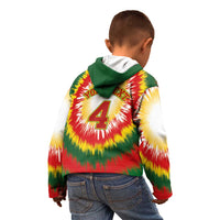 Custom Lithuania-Skeleton Power Dunk Kid Hoodie Tie Dye Style