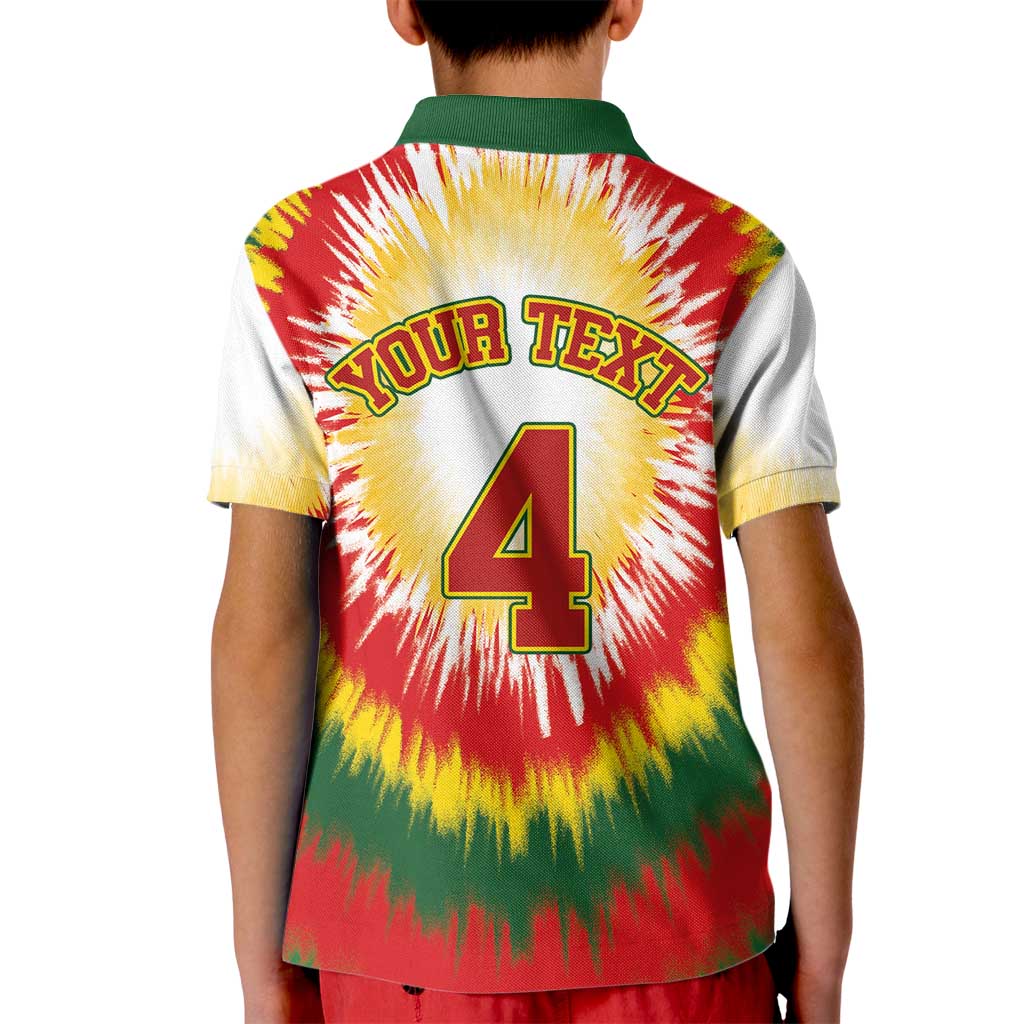 Custom Lithuania-Skeleton Power Dunk Kid Polo Shirt Tie Dye Style
