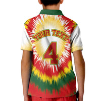 Custom Lithuania-Skeleton Power Dunk Kid Polo Shirt Tie Dye Style