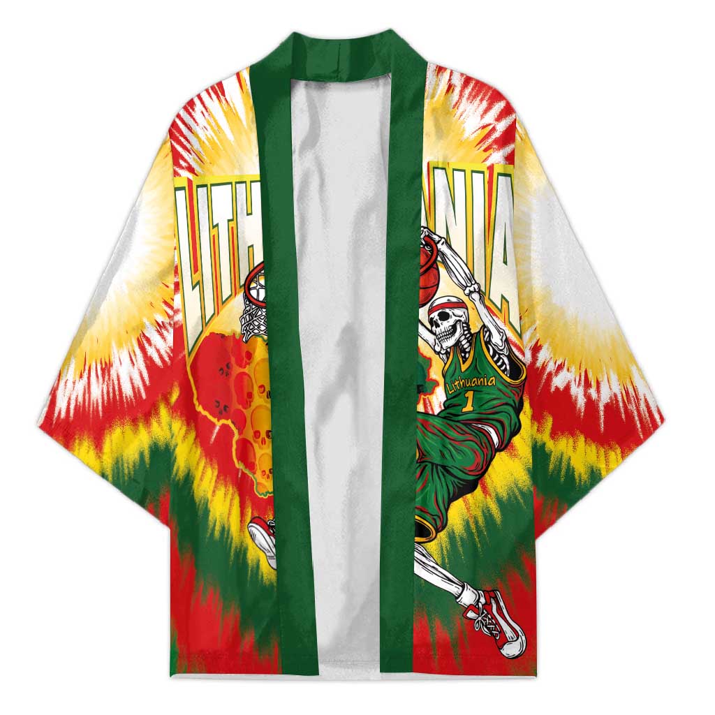 Custom Lithuania-Skeleton Power Dunk Kimono Tie Dye Style