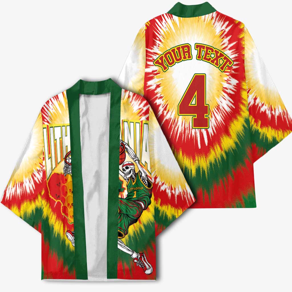 Custom Lithuania-Skeleton Power Dunk Kimono Tie Dye Style