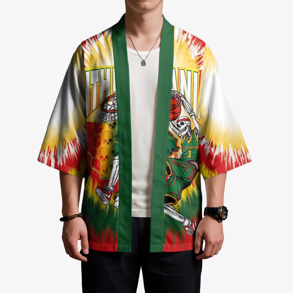 Custom Lithuania-Skeleton Power Dunk Kimono Tie Dye Style