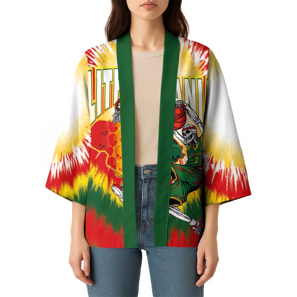 Custom Lithuania-Skeleton Power Dunk Kimono Tie Dye Style