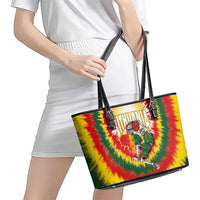 Lithuania-Skeleton Power Dunk Leather Tote Bag Tie Dye Style
