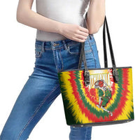 Lithuania-Skeleton Power Dunk Leather Tote Bag Tie Dye Style