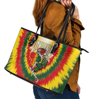 Lithuania-Skeleton Power Dunk Leather Tote Bag Tie Dye Style