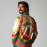Custom Lithuania-Skeleton Power Dunk Long Sleeve Polo Shirt Tie Dye Style