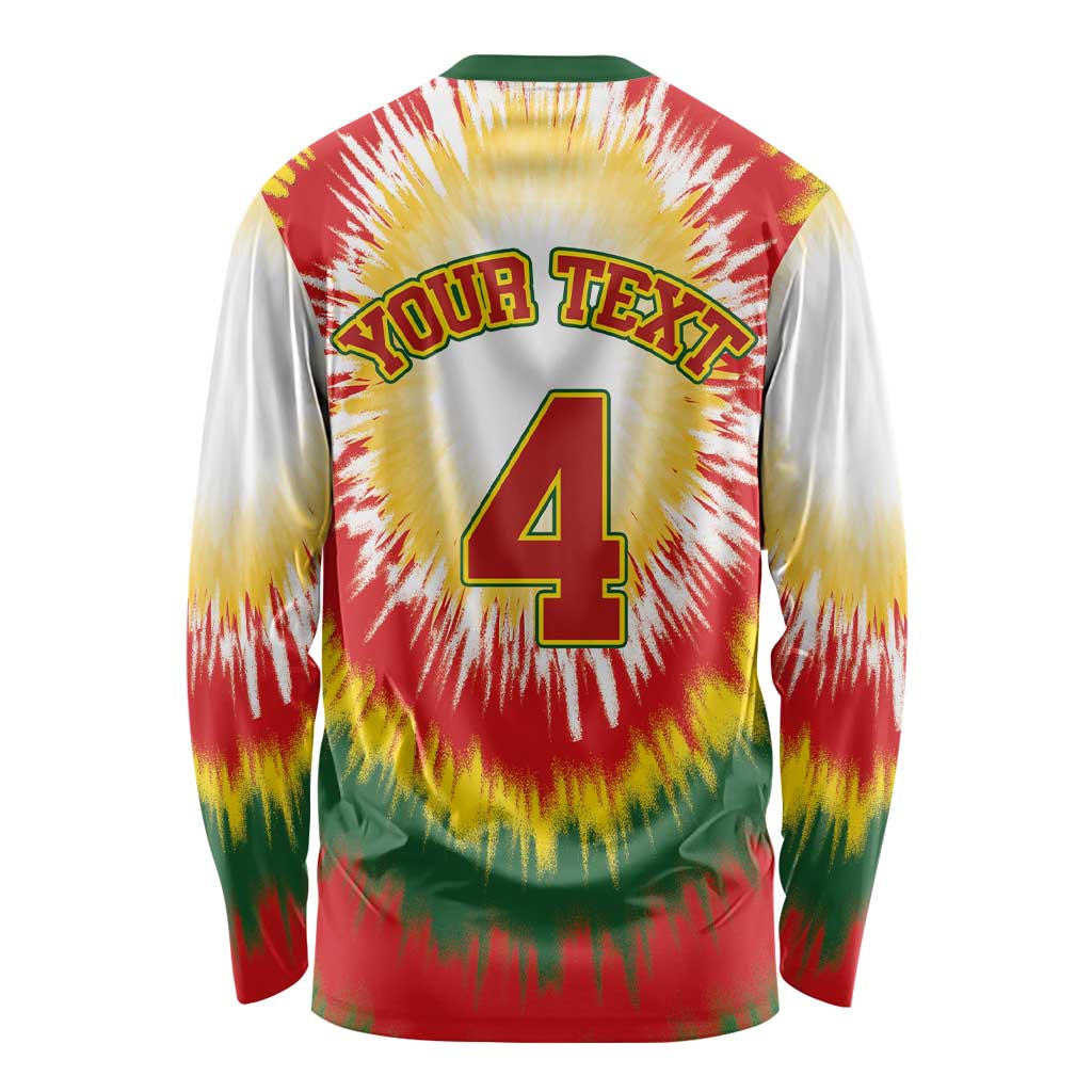 Custom Lithuania-Skeleton Power Dunk Long Sleeve Shirt Tie Dye Style
