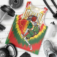 Custom Lithuania-Skeleton Power Dunk Men Tank Top Tie Dye Style