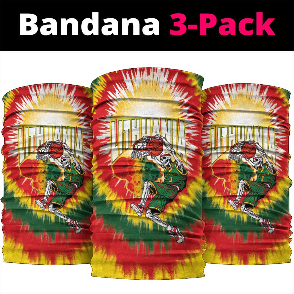 Lithuania-Skeleton Power Dunk Neck Gaiter Tie Dye Style